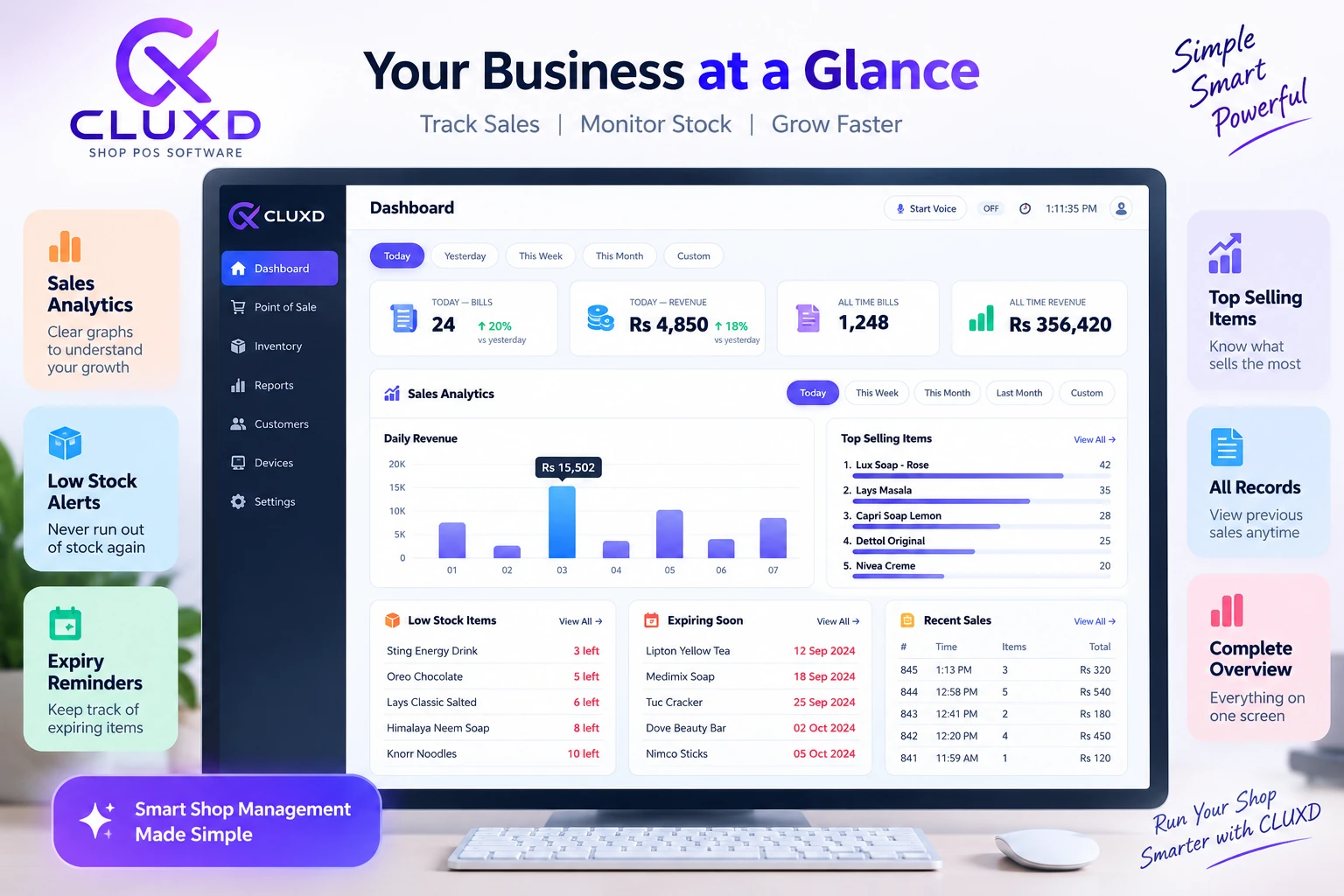 CLUXD POS for every shop type